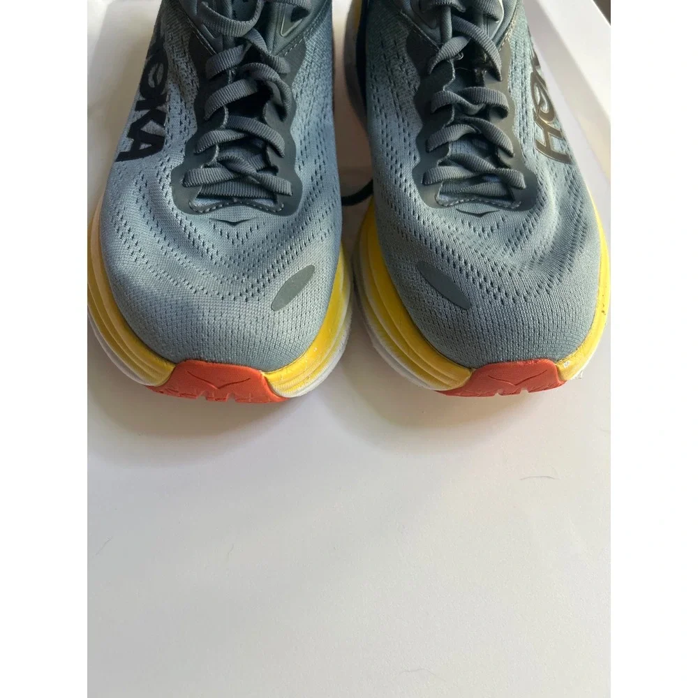 Hoka Blue Yellow Bondi 8 Running Shoes Mens 9.5D